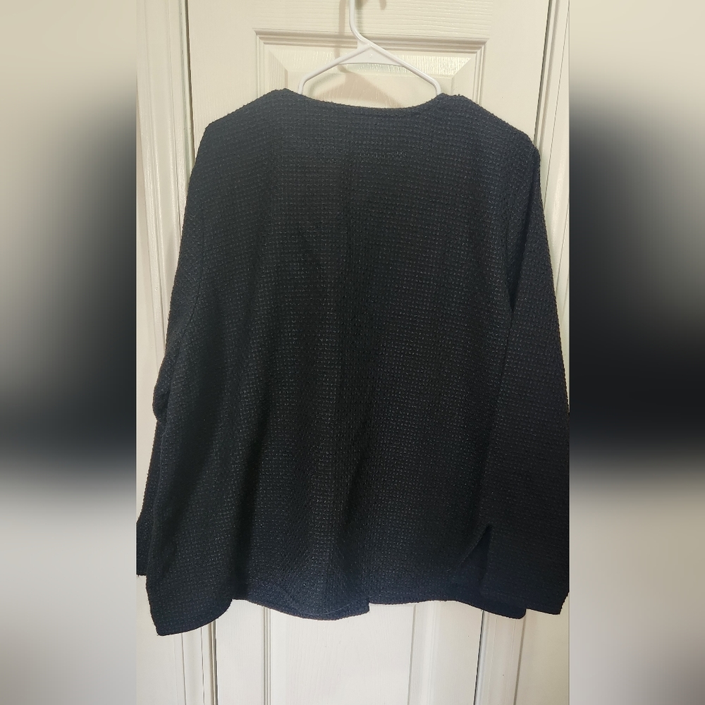 DG2 Collection black jacket with silver hearts. NWT Size 3x - Picture 3 of 6
